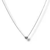 0.35 tcw Heart Bezel Pendant Necklace