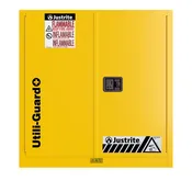 30 Gallon, 2 Shelves, 2 Doors, Self Close, 2 Door Attachments, Utili-Guard+™ Flammable Cabinet, Yellow - U893020