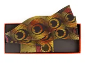 100% Silk | Self Bow Tie and Hanky Set | Gold