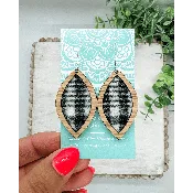 Fleece & Fancy Earrings Wrapped in Metro Plaid