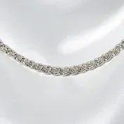 14k White Gold Wheat Chain 22" — Cortes