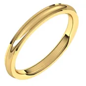 10K Yellow 2.5 mm Comfort Fit Edge Band Size 4.5