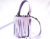 Gold and Rouge Periwinkle Tassel Bag