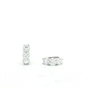 2.00 Carat Lab Grown Diamond White Gold Huggie Earrings