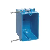 100 PACK - 18 cu. in. 1-Gang Zip Box Non-Metallic Switch and Outlet Box - Blue