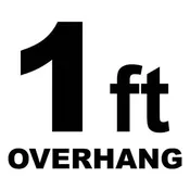 1 ft – Overhang Distance from Baseline