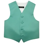 Aquamarine Boys Satin Vest Spencer J