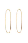 14k Gold Elliptical Stud Earring