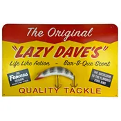 1960s “Lazy Dave’s” Quality Tackle 3D Sign