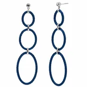 Triple Oval Drop Earrings