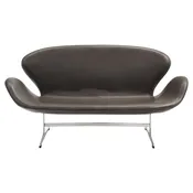 Swan Settee / Sofa by Arne Jacobsen for Fritz Hansen, Original Leather — RETRO INFERNO