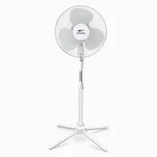 16" Oscillating Pedestal Fan, 3 Speed Control, White