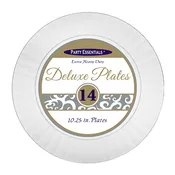 10.25″ DELUXE DINNER PLATES – CLEAR 14 CT.