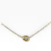 1870 Collection 14K Yellow Gold Diamond Pear Pendant Necklace