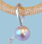 Pearl &amp; Diamond Pendant