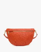 Clare V. Grande Fanny Medium Woven Diagonal in Saltillo