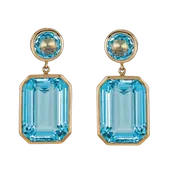 Blue Topaz Drop Earrings