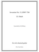 Bach, J.S.: Invention No. 13, BWV 784, sheet music (Digital Download)