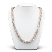 14k 57.97ctw Lab-Grown Diamond Tube Necklace