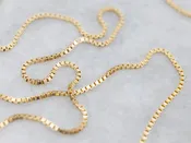 14-Karat Italian Yellow Gold Box Chain