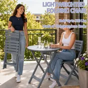 3-Piece 24" Round Table Foldable Weather Resistant Bistro Set
