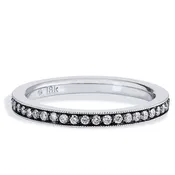 0.31 Carat Diamond With Rhodium Eternity Band Ring