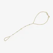 14K Gold & Diamond Hand Chain Bracelet
