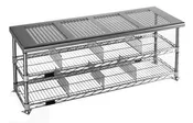 18″ x 36″ x 19″ Perforated Seat Top Stainless Steel Gowning Bench
