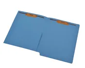 11 pt Blue Folders, Full Cut End Tab, Letter Size, 1/2 Pocket Inside Front, Fastener Pos #1 &amp; #3 (Box of 50)