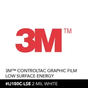 3M™ Controltac Graphic Film Low Surface Energy #IJ180C-LSE