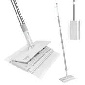 FlexiClamp Sweep & Mop Kit - Smarter Mop - Compatible with Swiffer Pads- for Home and Kitchen