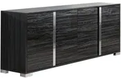 Freya Modern Dresser and Mirror Gloss Grey