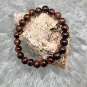 Red Tiger's Eye Bead Bracelets