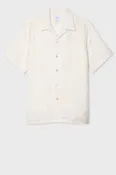 Ecru 'Zine Floral' Fil Coupe Shirt