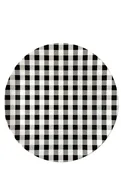 Bamboo Dinner Plate - Gingham Black