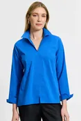 Agnes No Iron Stretch Long Sleeve Popover Shirt