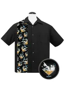 All-Over Martini Print Panel in Black