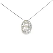 10k White Gold 0.25 ctw Vintage Inspired Diamond Necklace