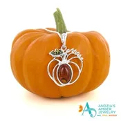 Amber Pumpkin Pendant