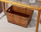 Vintage Wood Slat Storage Crate