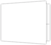 White Recycled Smooth 80lb 12 x 9 Two Pocket Landscape Folders with 4 Inch Pockets