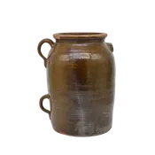 5 Gallon Two Handled Stoneware Crock | American Antique
