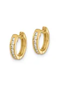 Yellow Gold Diamond Huggies