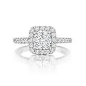 14KT 0.50CT Halo Round Center Vintage Engagement Ring (Semi-Mount)