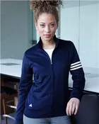 Adidas A191 Women’s ClimaLite 3-Stripes French Terry Full-Zip Jacket