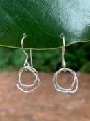 SS Organic Double Circle Earring