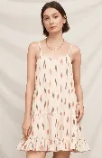 Abstract Ikat Pattern Sleevless Dress