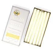 10" Hand Dipped Unscented Taper Candles - Off White
