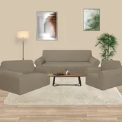 3 PIECE ESTELLA SOFA SLIP COVER-(SOLID CASE PACK 6 ITEMS PER CASE)