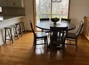 54" Round Maple Table | Minnesota Farmhouse Custom Dining Tables and Furniture
